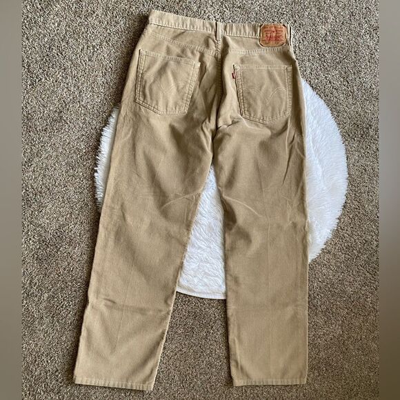 Levi’s 569 Vintage Corduroy Pants Loose Straight Fit Tan Y2K Mens Size 34x34 - Picture 2 of 9